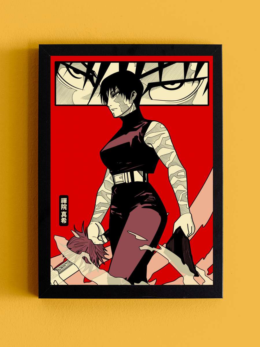 Maki zenin Anime Tablo Siyah Çerçeveli Yüksek Kalite Anime Duvar Poster Tablo - En İyi Fiyatlarla