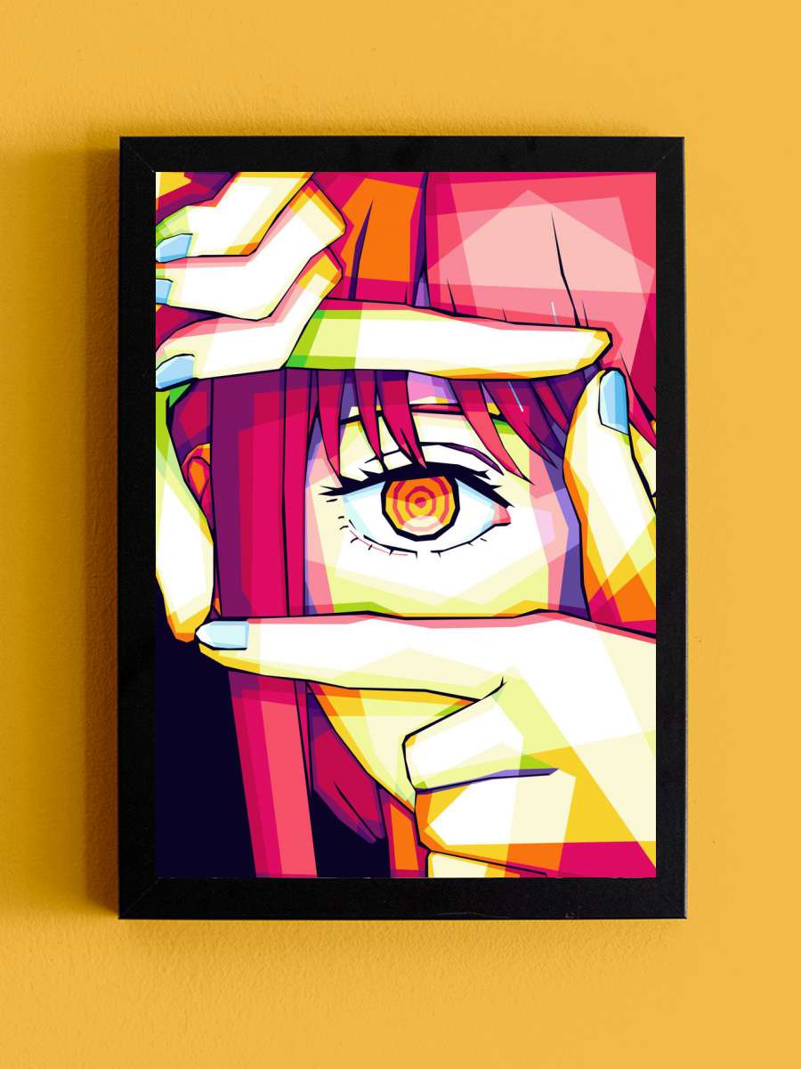 Makima Chainsaw Man Anime Tablo Siyah Çerçeveli Yüksek Kalite Anime Duvar Poster Tablo - En İyi Fiyatlarla