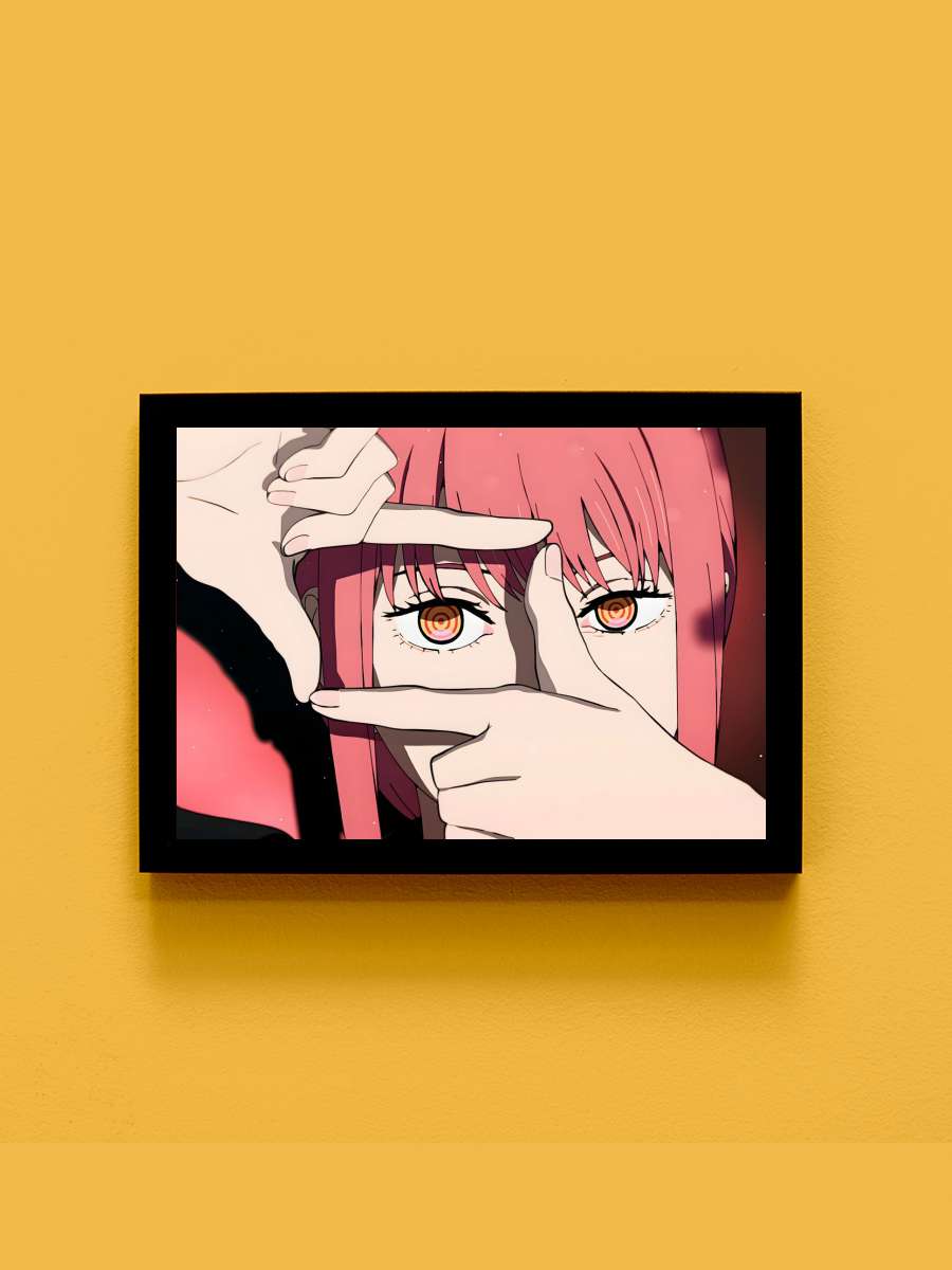 Makima Comander Anime Tablo Siyah Çerçeveli Yüksek Kalite Anime Duvar Poster Tablo - En İyi Fiyatlarla