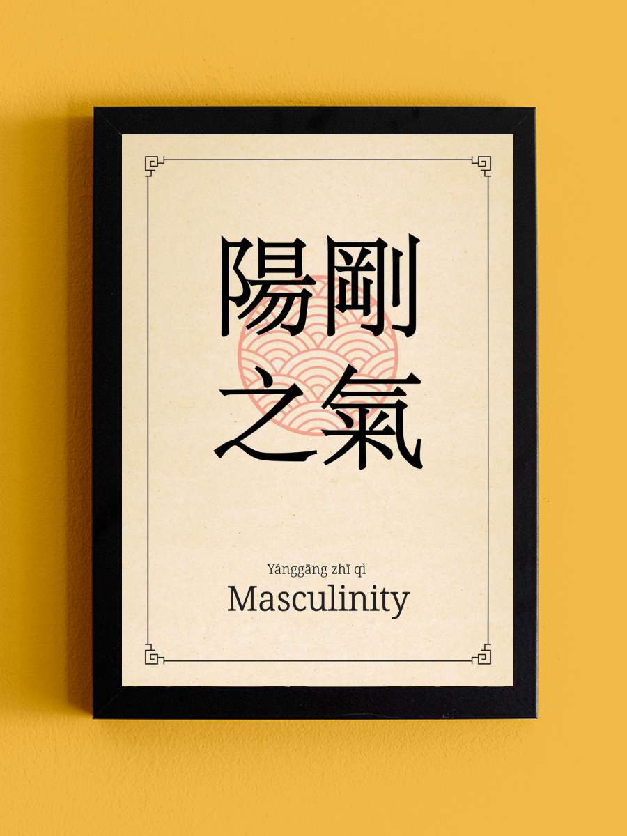 Masculinity China Style Anime Tablo Siyah Çerçeveli Yüksek Kalite Anime Duvar Poster Tablo - En İyi Fiyatlarla