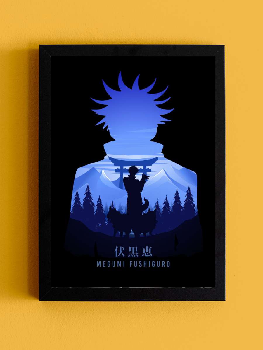 Megumi Fushiguro Anime Tablo Siyah Çerçeveli Yüksek Kalite Anime Duvar Poster Tablo - En İyi Fiyatlarla