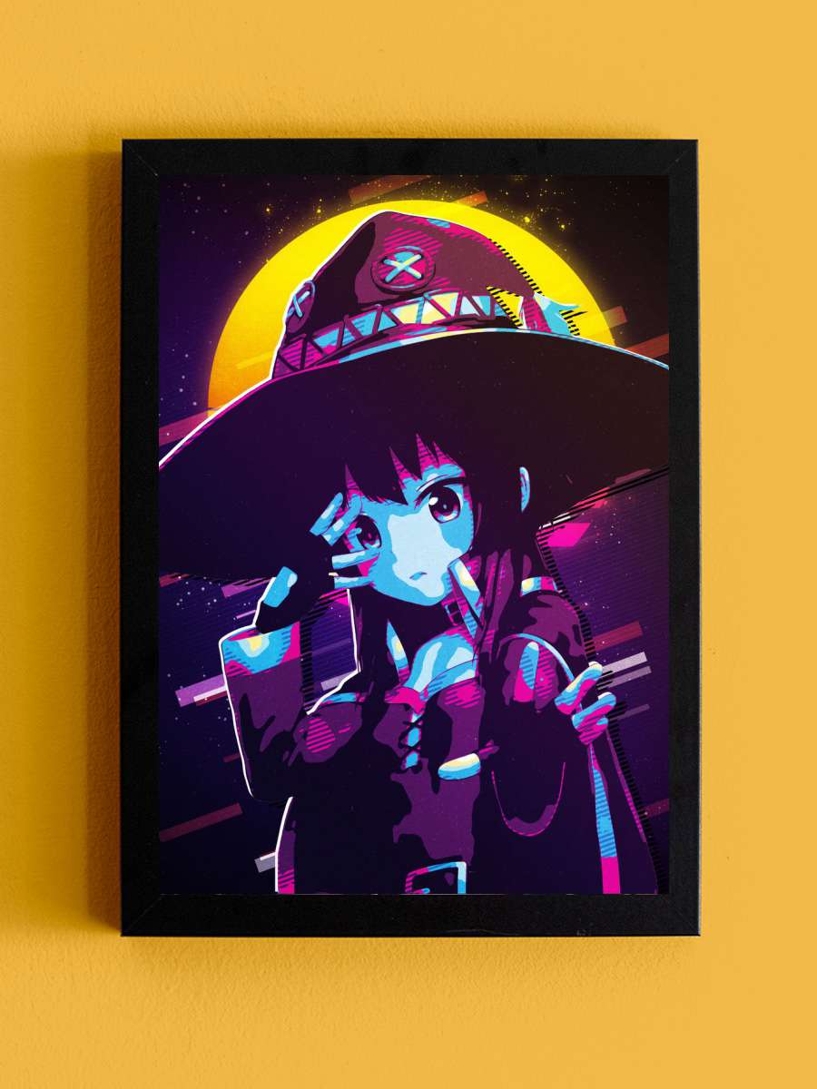 Megumin KonoSuba Anime Tablo Siyah Çerçeveli Yüksek Kalite Anime Duvar Poster Tablo - En İyi Fiyatlarla