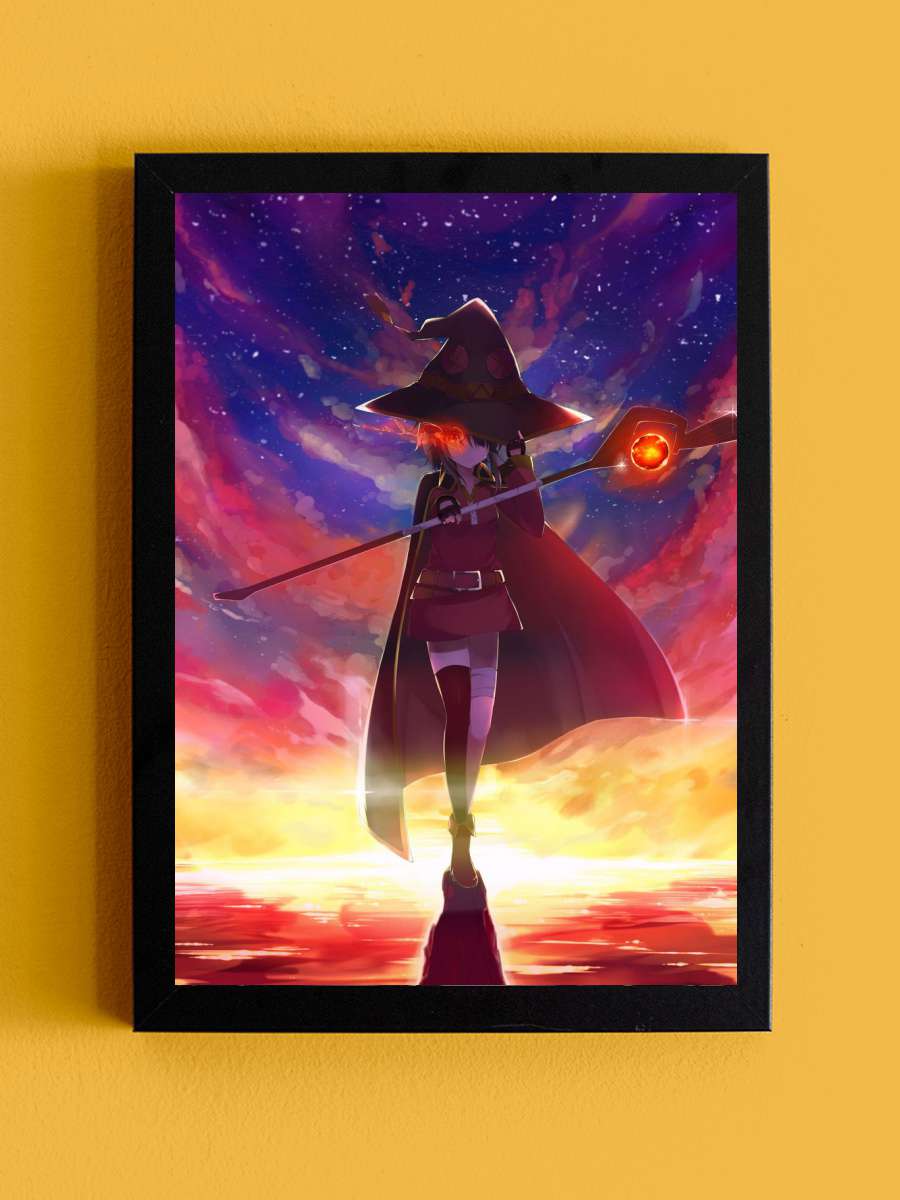 Megumin Anime Tablo Siyah Çerçeveli Yüksek Kalite Anime Duvar Poster Tablo - En İyi Fiyatlarla