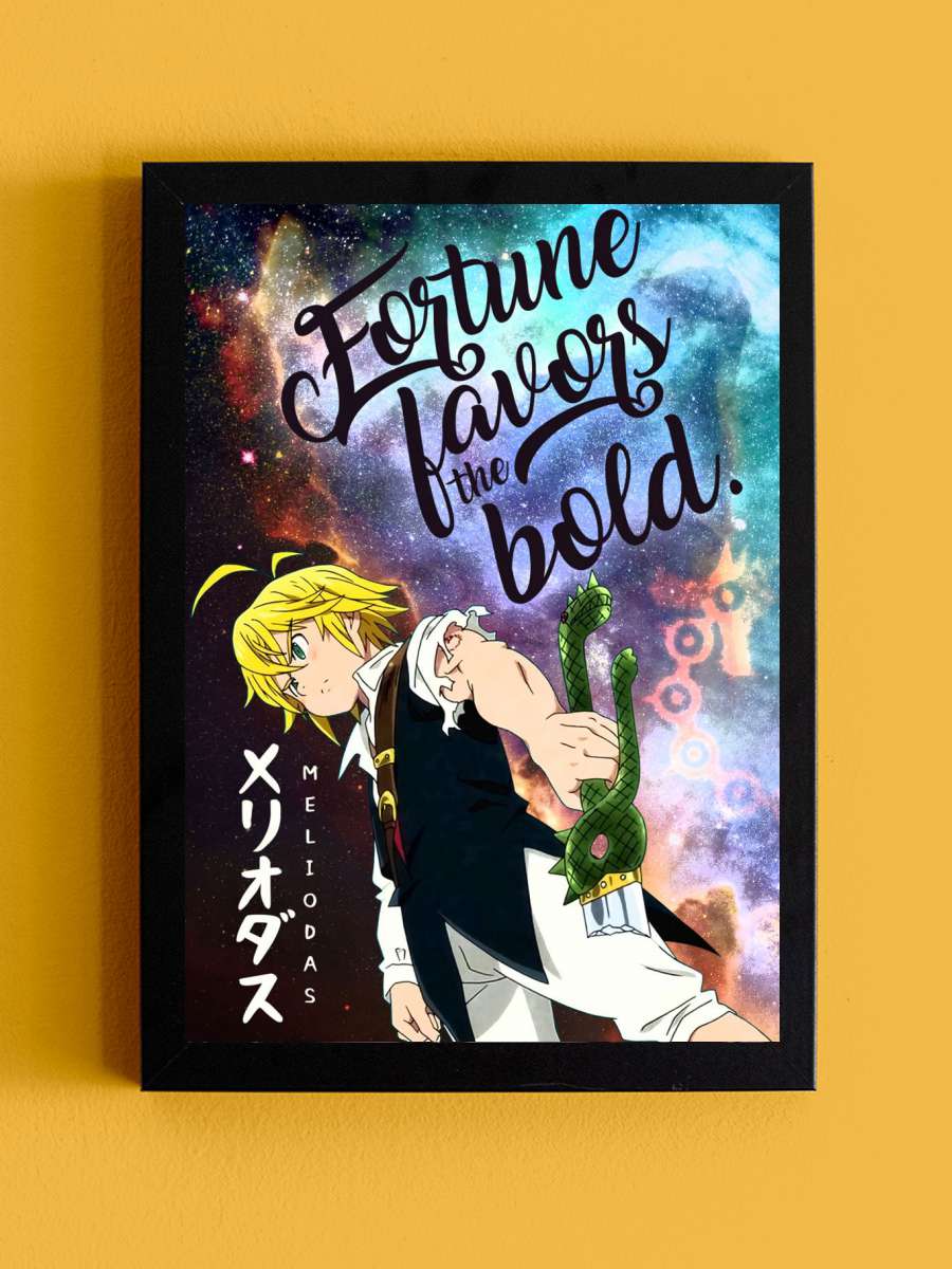 Meliodas Anime Anime Tablo Siyah Çerçeveli Yüksek Kalite Anime Duvar Poster Tablo - En İyi Fiyatlarla