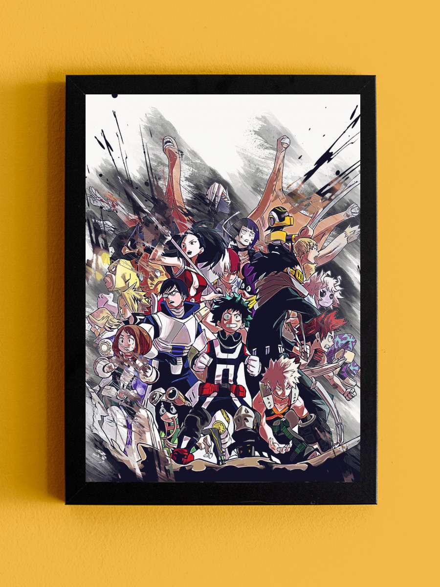 MHA character 1 Anime Tablo Siyah Çerçeveli Yüksek Kalite Anime Duvar Poster Tablo - En İyi Fiyatlarla