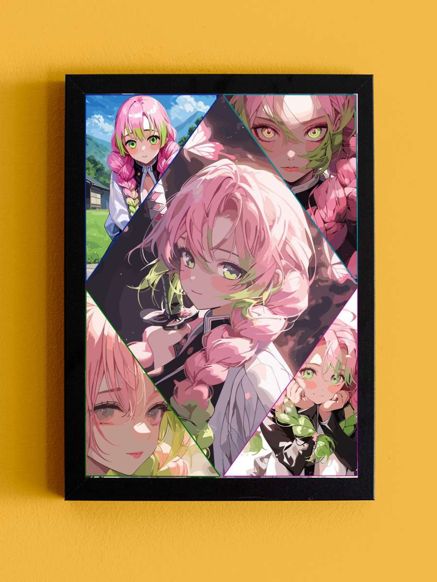 Mitsuri Kanroji Anime Tablo Siyah Çerçeveli Yüksek Kalite Anime Duvar Poster Tablo - En İyi Fiyatlarla