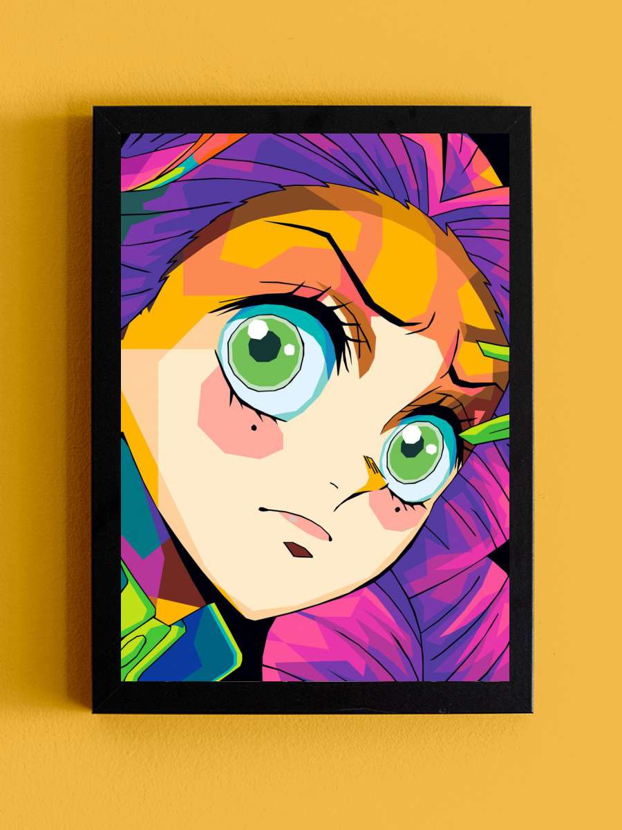 Mitsuri Kanroji Anime Tablo Siyah Çerçeveli Yüksek Kalite Anime Duvar Poster Tablo - En İyi Fiyatlarla