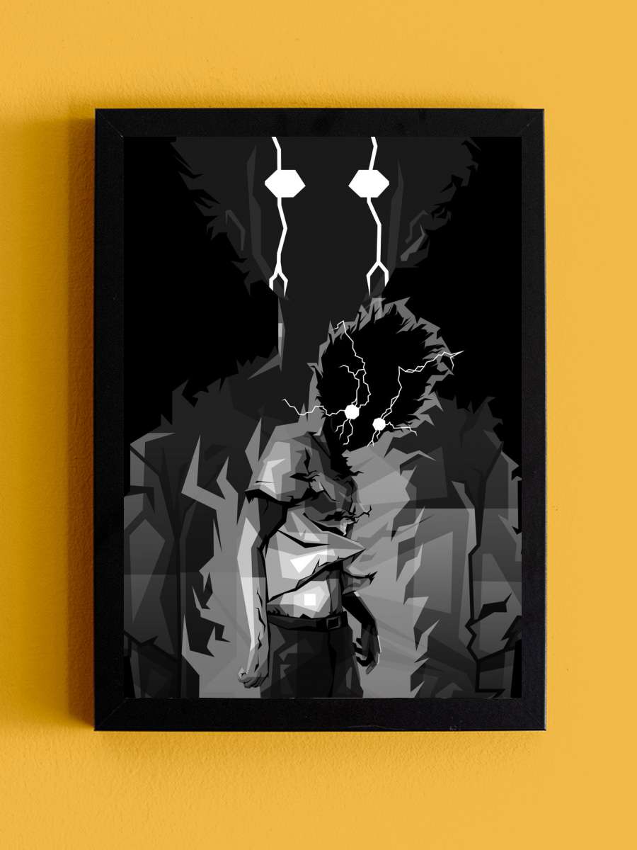 Mob Psycho 100 Anime Tablo Siyah Çerçeveli Yüksek Kalite Anime Duvar Poster Tablo - En İyi Fiyatlarla