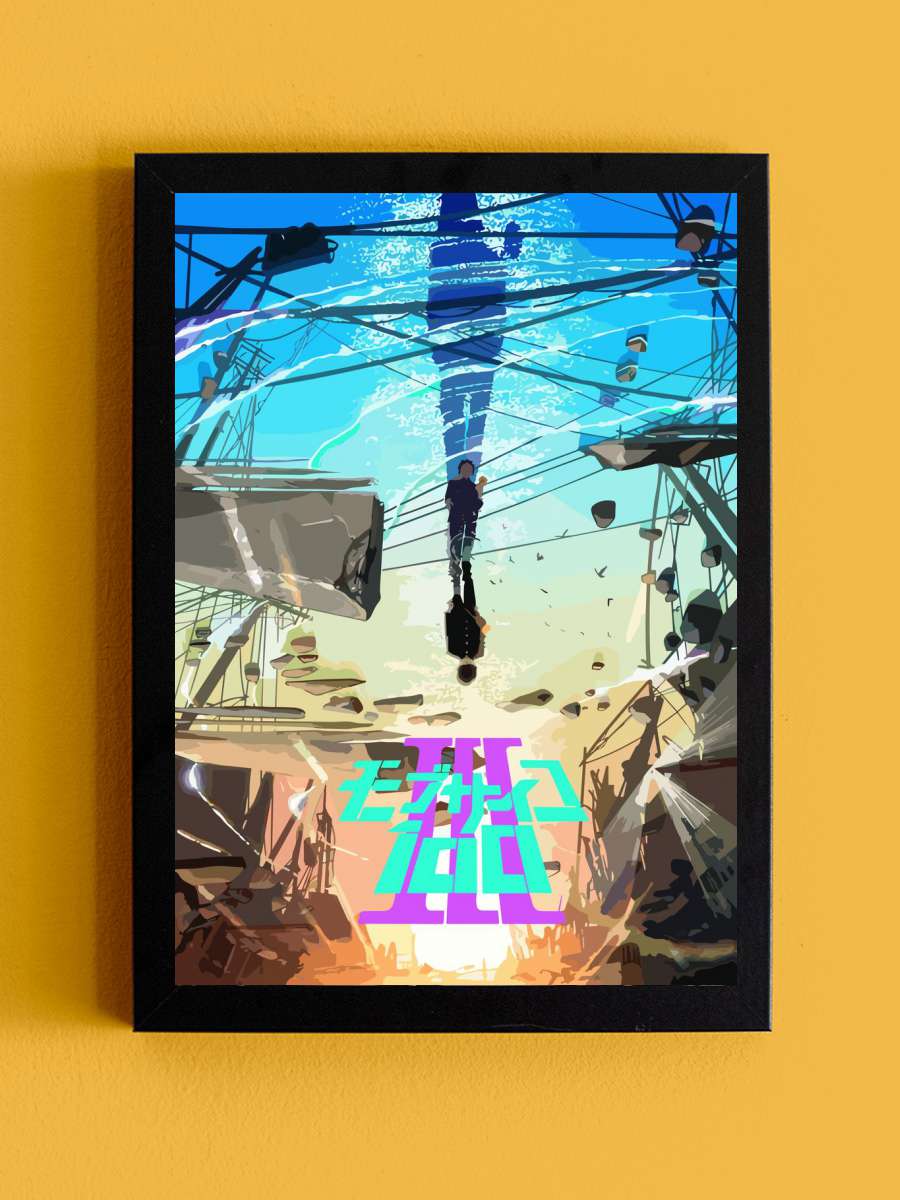 Mob psycho 100 Anime Tablo Siyah Çerçeveli Yüksek Kalite Anime Duvar Poster Tablo - En İyi Fiyatlarla