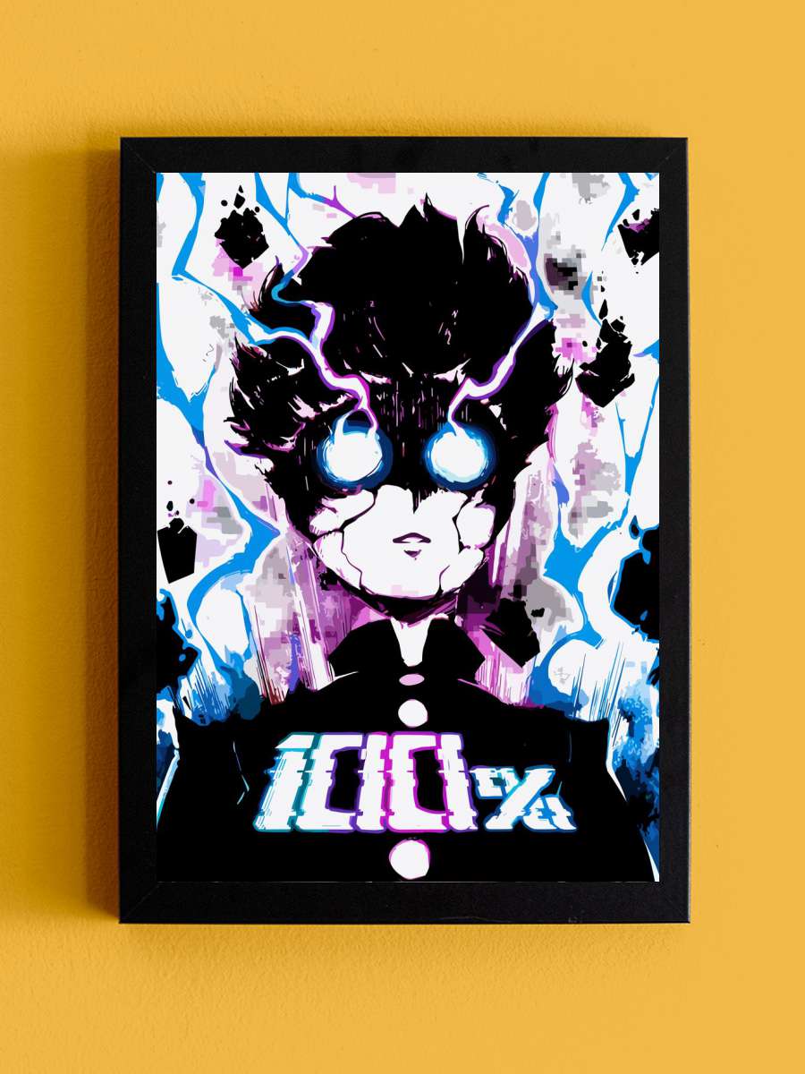 Mob psycho 100 Anime Tablo Siyah Çerçeveli Yüksek Kalite Anime Duvar Poster Tablo - En İyi Fiyatlarla