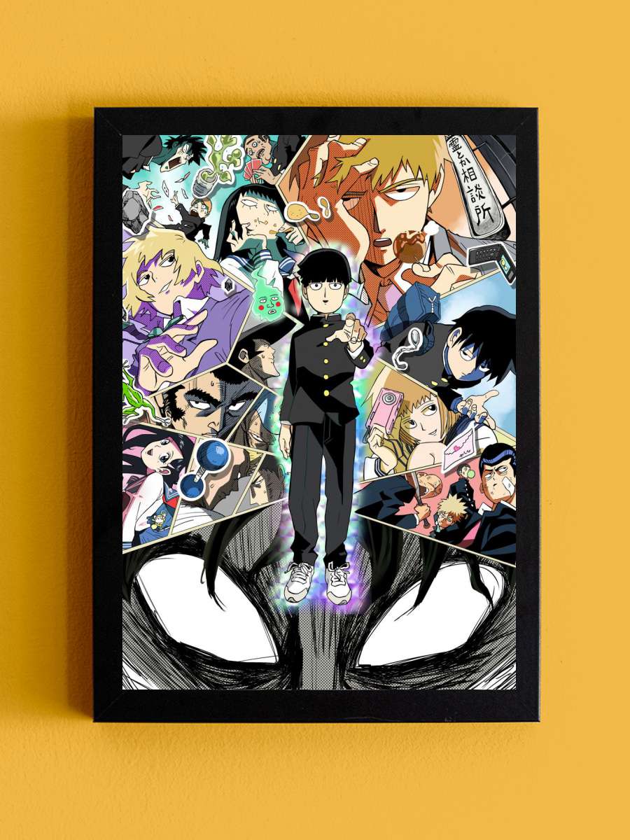 Mob psycho 100 Anime Tablo Siyah Çerçeveli Yüksek Kalite Anime Duvar Poster Tablo - En İyi Fiyatlarla