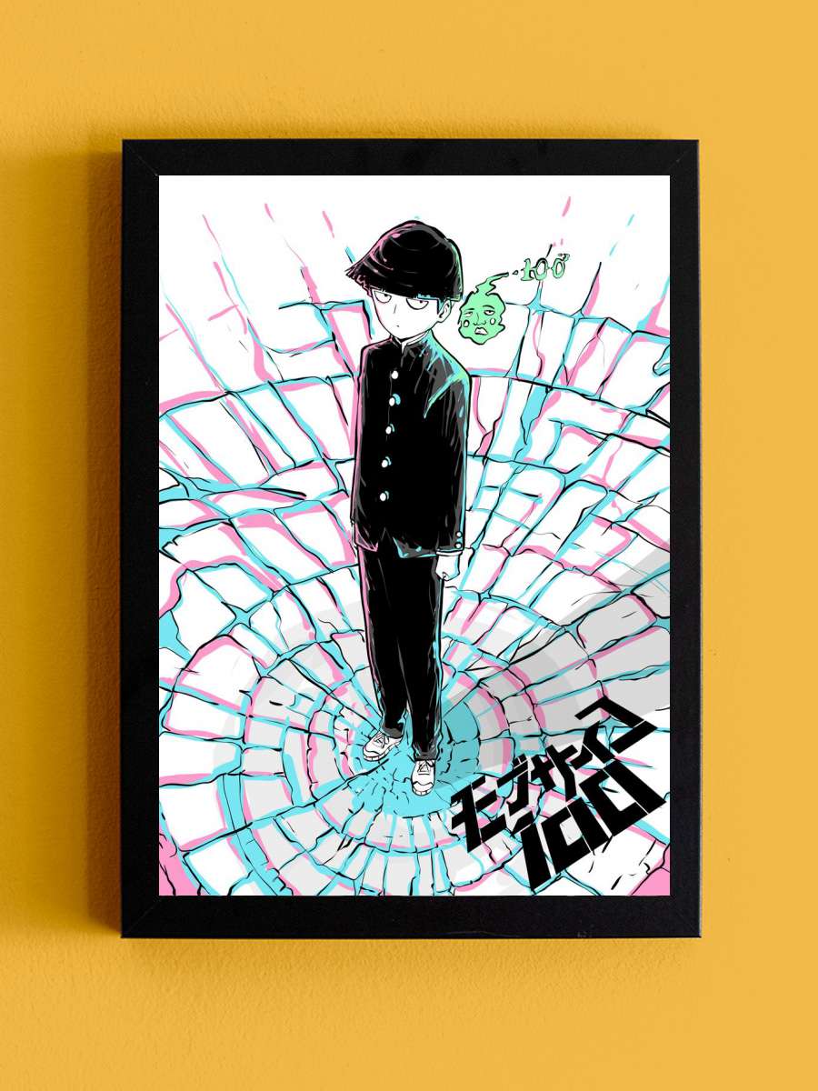 mob psycho 100 Anime Tablo Siyah Çerçeveli Yüksek Kalite Anime Duvar Poster Tablo - En İyi Fiyatlarla