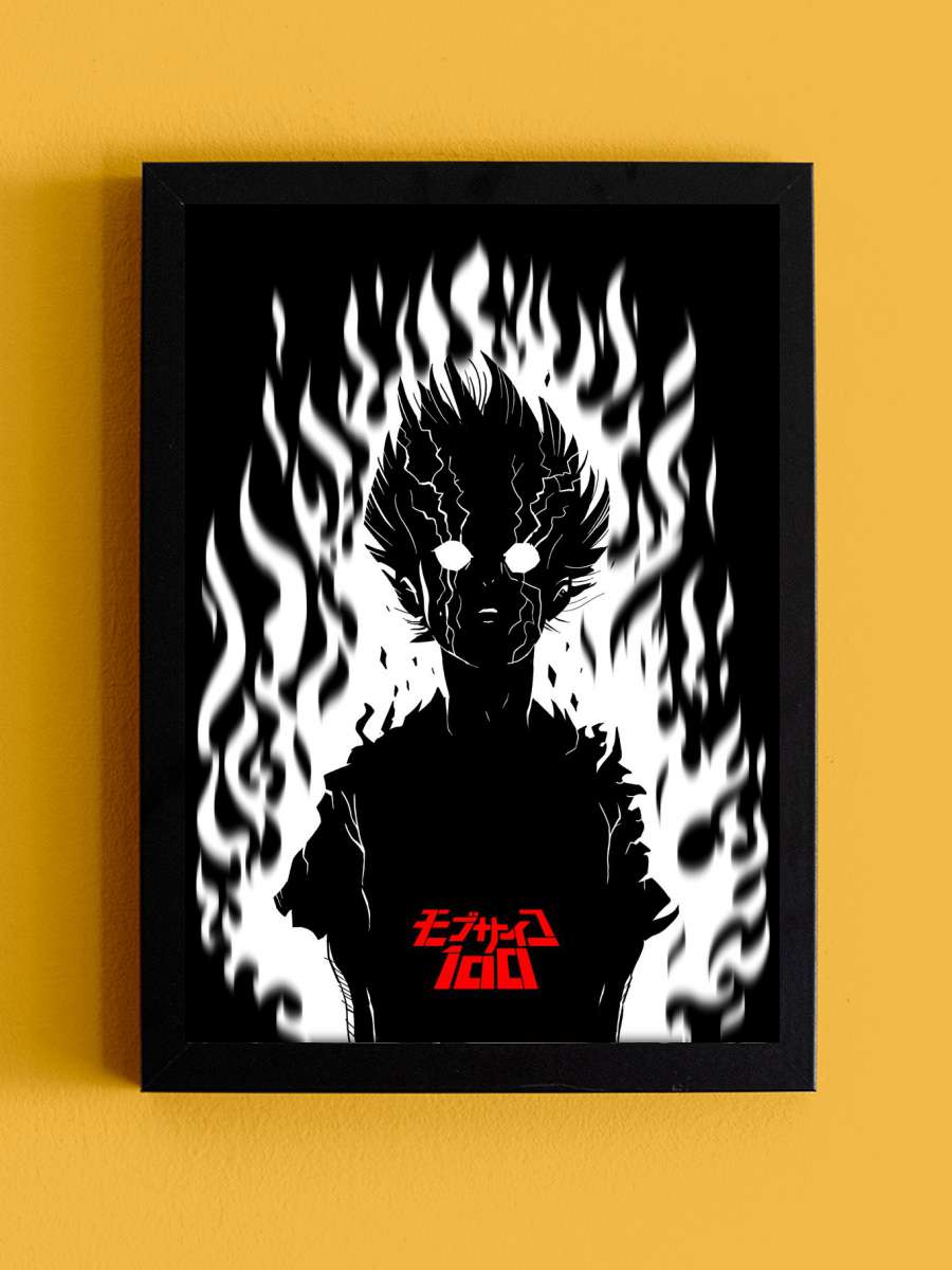 Mob Psycho 100 Anime Tablo Siyah Çerçeveli Yüksek Kalite Anime Duvar Poster Tablo - En İyi Fiyatlarla