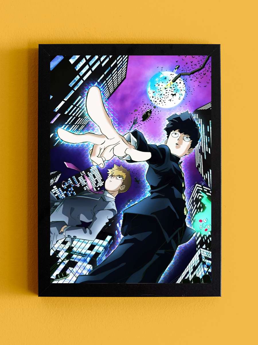 Mob Psycho 100 Anime Tablo Siyah Çerçeveli Yüksek Kalite Anime Duvar Poster Tablo - En İyi Fiyatlarla