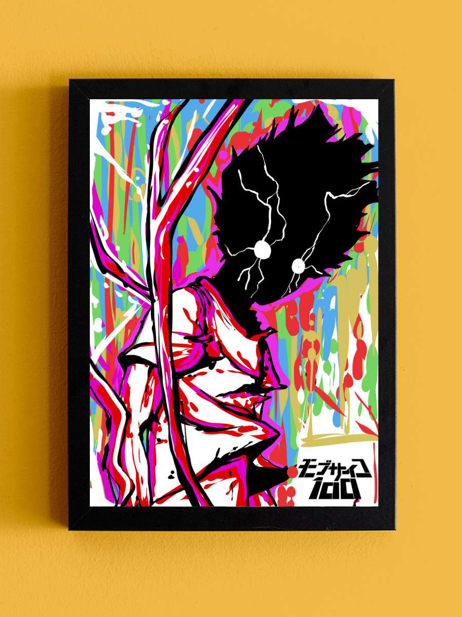mob psycho 100 Anime Tablo Siyah Çerçeveli Yüksek Kalite Anime Duvar Poster Tablo - En İyi Fiyatlarla