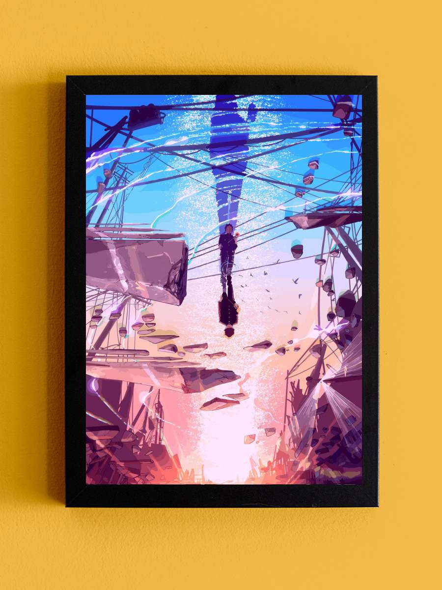 mob psycho Anime Tablo Siyah Çerçeveli Yüksek Kalite Anime Duvar Poster Tablo - En İyi Fiyatlarla