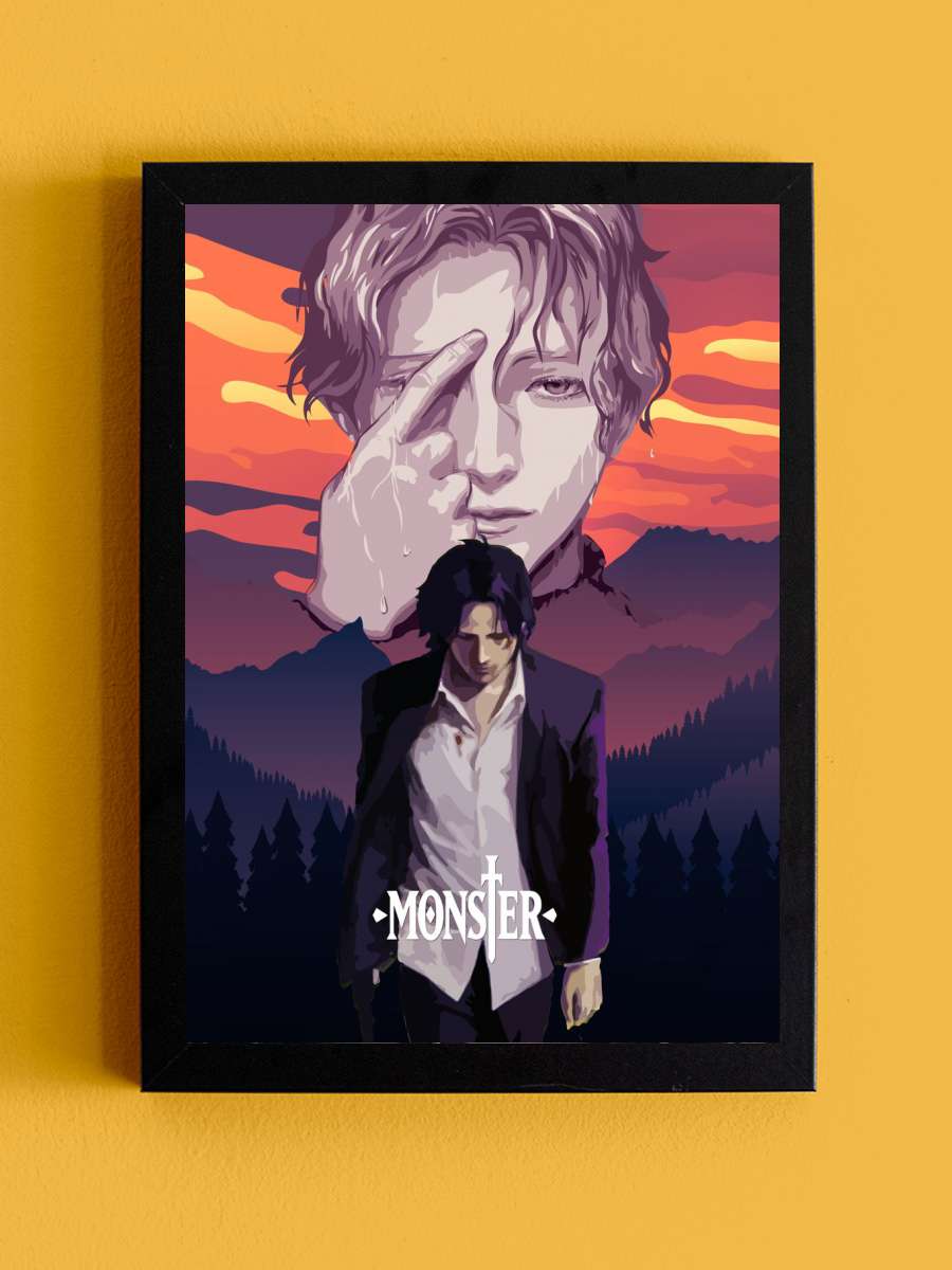 Monster Anime Poster Anime Tablo Siyah Çerçeveli Yüksek Kalite Anime Duvar Poster Tablo - En İyi Fiyatlarla