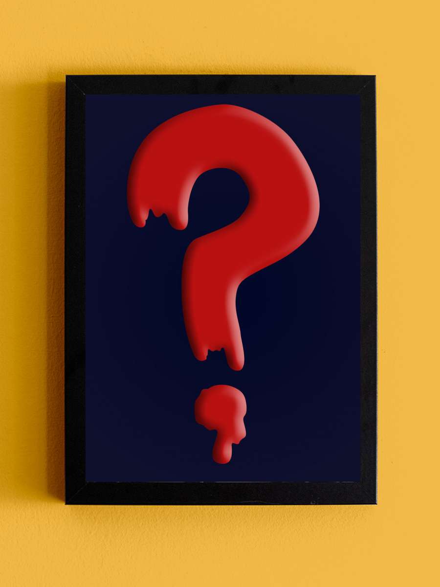 Mousse Question Mark Anime Tablo Siyah Çerçeveli Yüksek Kalite Anime Duvar Poster Tablo - En İyi Fiyatlarla