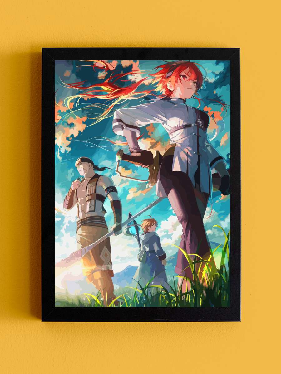 Mushoku Tensei Anime Tablo Siyah Çerçeveli Yüksek Kalite Anime Duvar Poster Tablo - En İyi Fiyatlarla