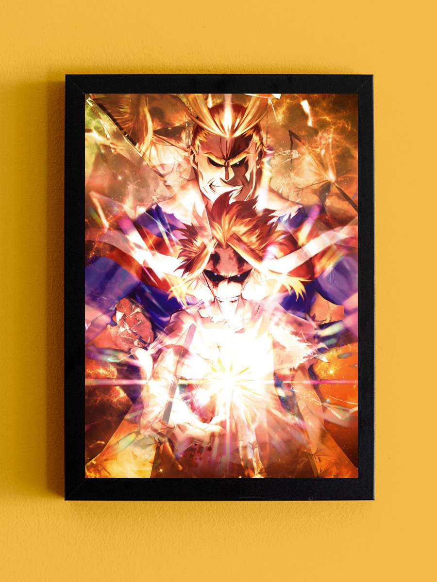 My Hero Academia All Might Anime Tablo Siyah Çerçeveli Yüksek Kalite Anime Duvar Poster Tablo - En İyi Fiyatlarla