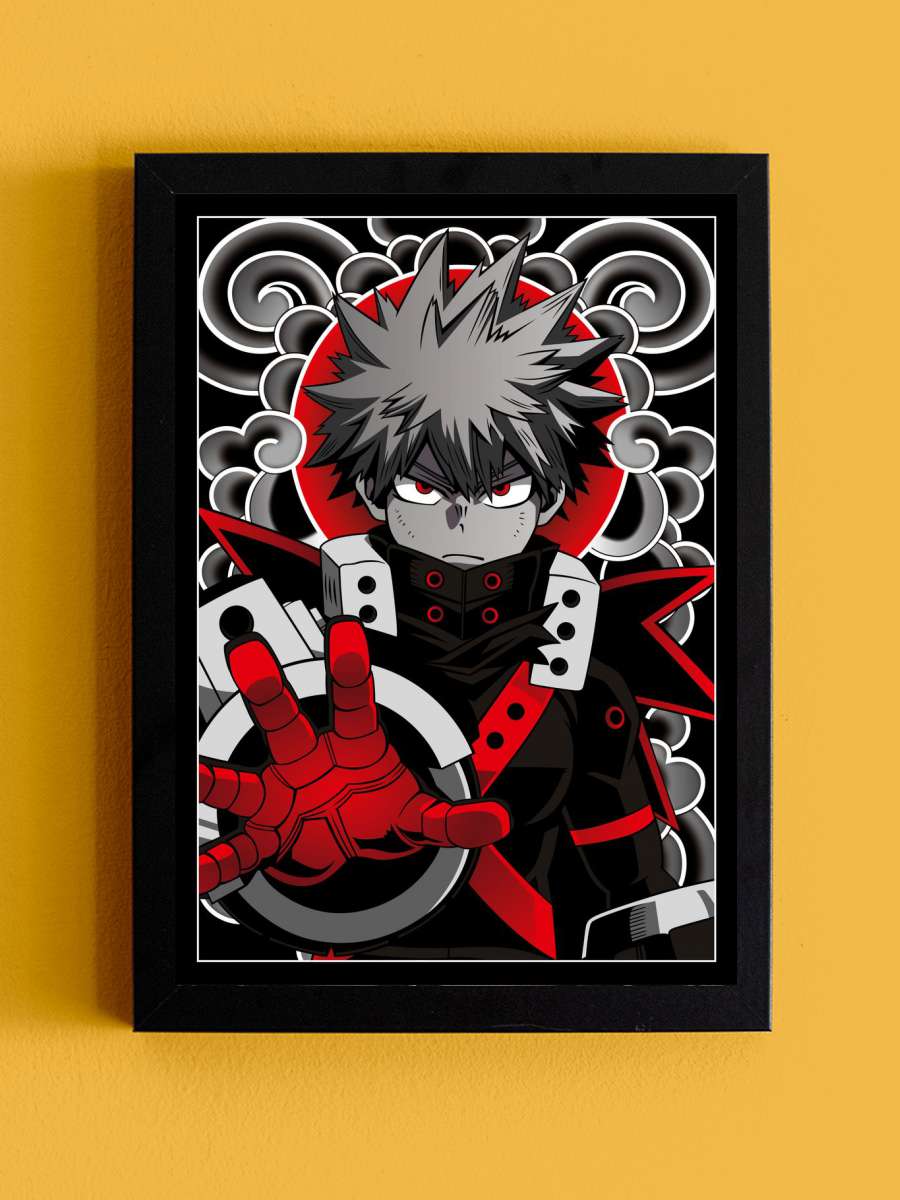 My Hero Academia Bakugo Anime Tablo Siyah Çerçeveli Yüksek Kalite Anime Duvar Poster Tablo - En İyi Fiyatlarla