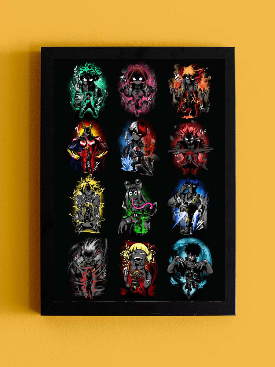 My Hero Academia Complete Anime Tablo Siyah Çerçeveli Yüksek Kalite Anime Duvar Poster Tablo - En İyi Fiyatlarla