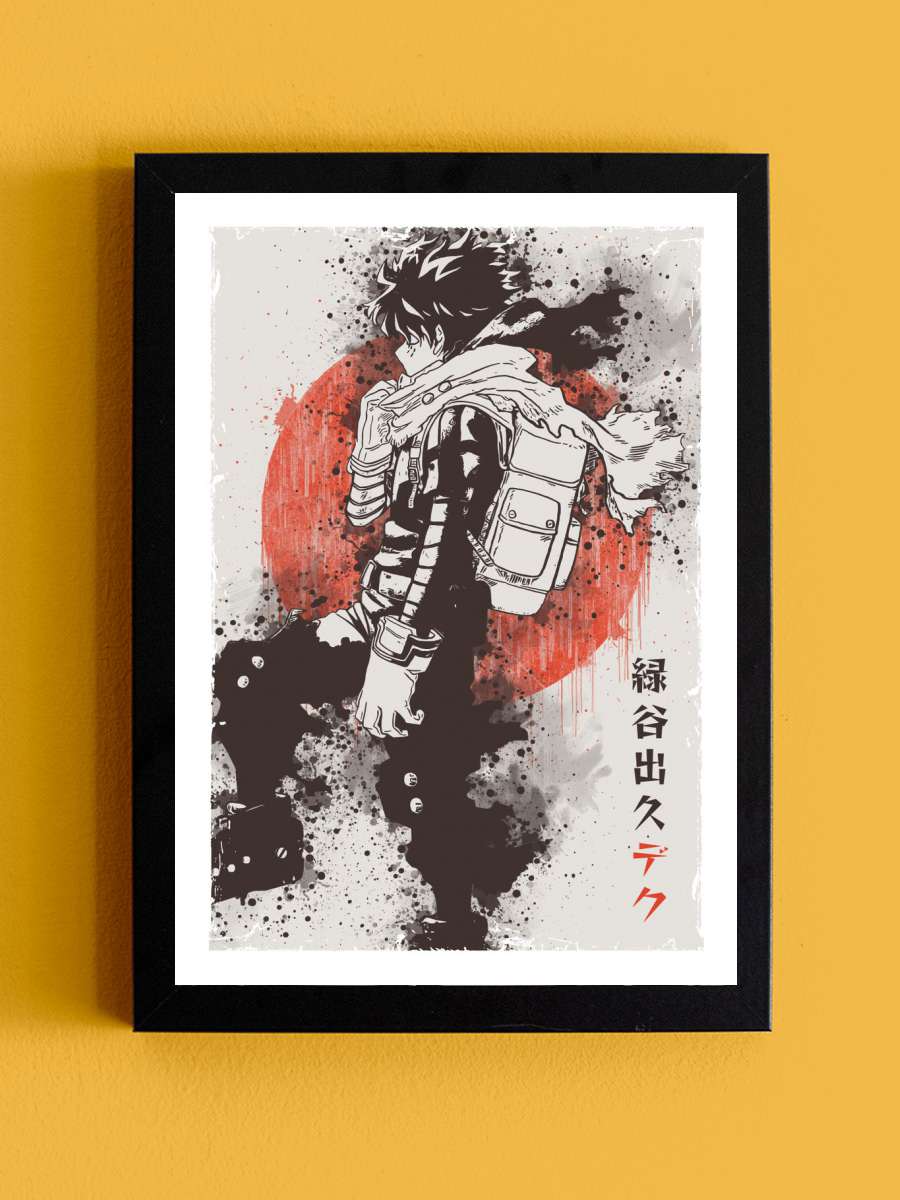 My Hero Academia Deku Anime Tablo Siyah Çerçeveli Yüksek Kalite Anime Duvar Poster Tablo - En İyi Fiyatlarla