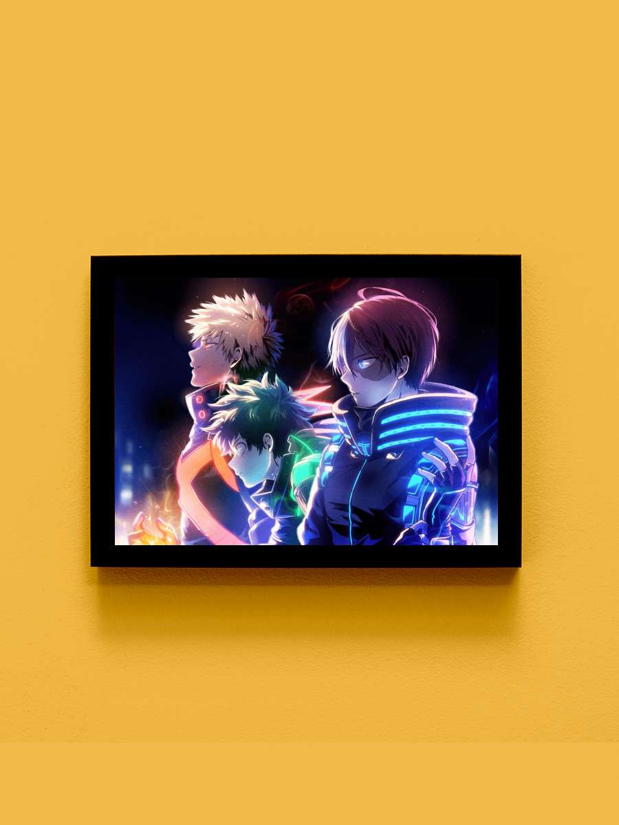 My Hero Academia Anime Tablo Siyah Çerçeveli Yüksek Kalite Anime Duvar Poster Tablo - En İyi Fiyatlarla