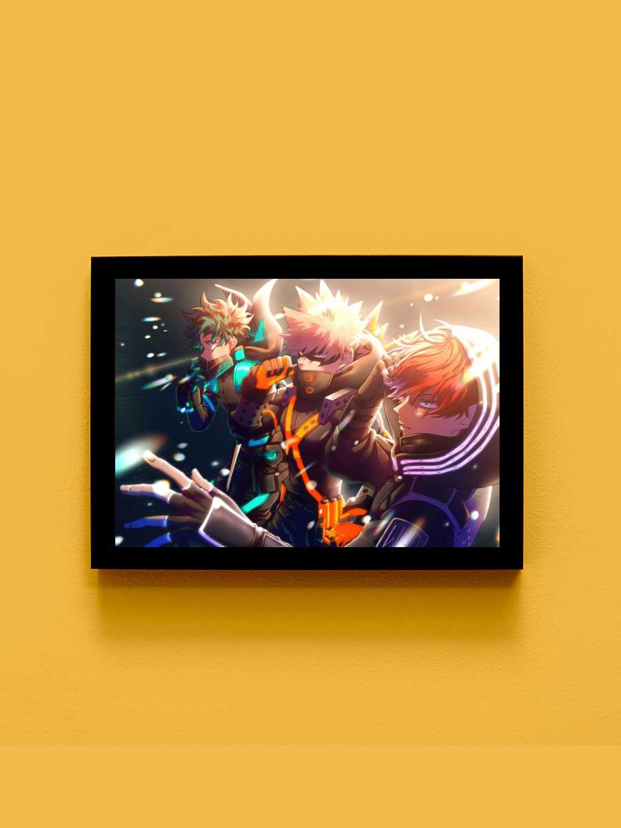 My Hero Academia Anime Tablo Siyah Çerçeveli Yüksek Kalite Anime Duvar Poster Tablo - En İyi Fiyatlarla