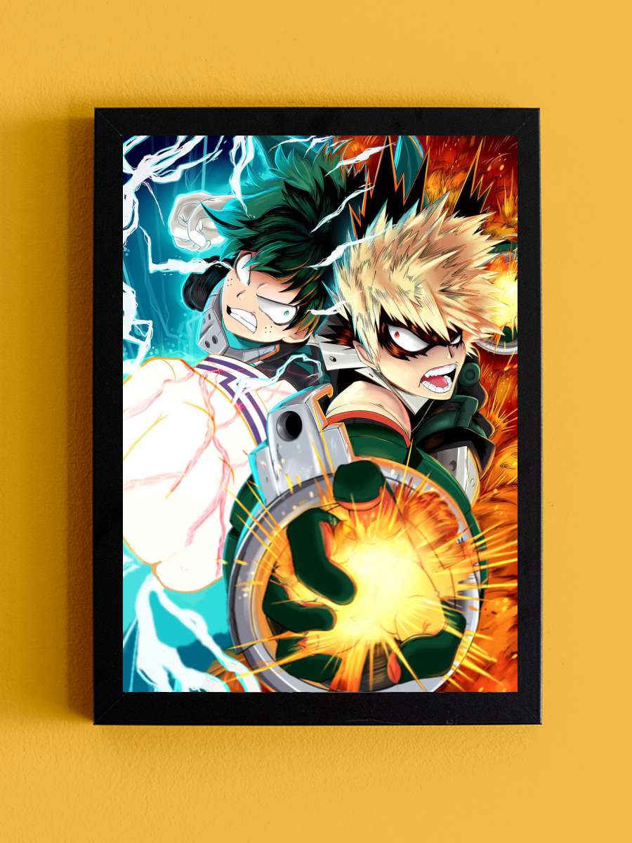 My Hero Academia Anime Tablo Siyah Çerçeveli Yüksek Kalite Anime Duvar Poster Tablo - En İyi Fiyatlarla