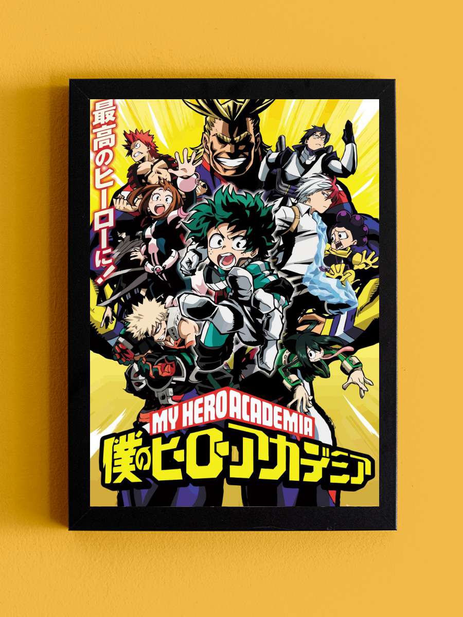 My Hero Academia Anime Tablo Siyah Çerçeveli Yüksek Kalite Anime Duvar Poster Tablo - En İyi Fiyatlarla