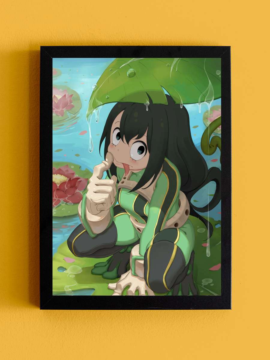 My Hero Academia Tsuyu Asu Anime Tablo Siyah Çerçeveli Yüksek Kalite Anime Duvar Poster Tablo - En İyi Fiyatlarla