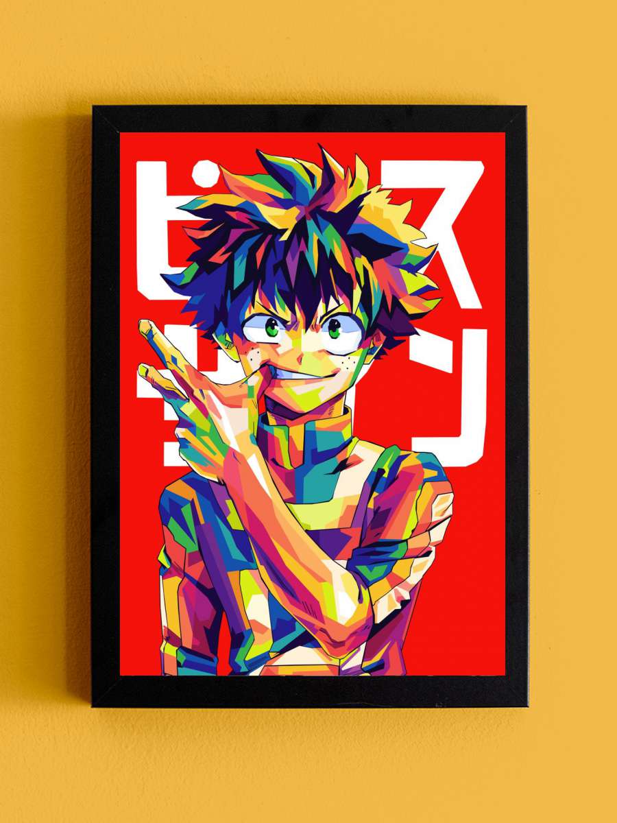 My Hero Academia Wpap art Anime Tablo Siyah Çerçeveli Yüksek Kalite Anime Duvar Poster Tablo - En İyi Fiyatlarla
