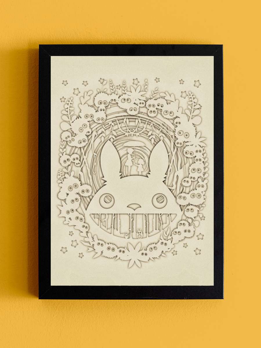 My neighbor Anime Tablo Siyah Çerçeveli Yüksek Kalite Anime Duvar Poster Tablo - En İyi Fiyatlarla