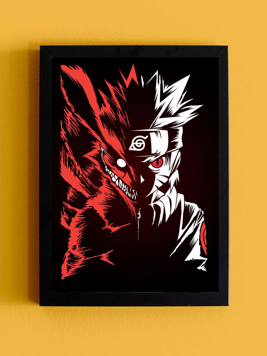 Naru kyubi Anime Tablo Siyah Çerçeveli Yüksek Kalite Anime Duvar Poster Tablo - En İyi Fiyatlarla