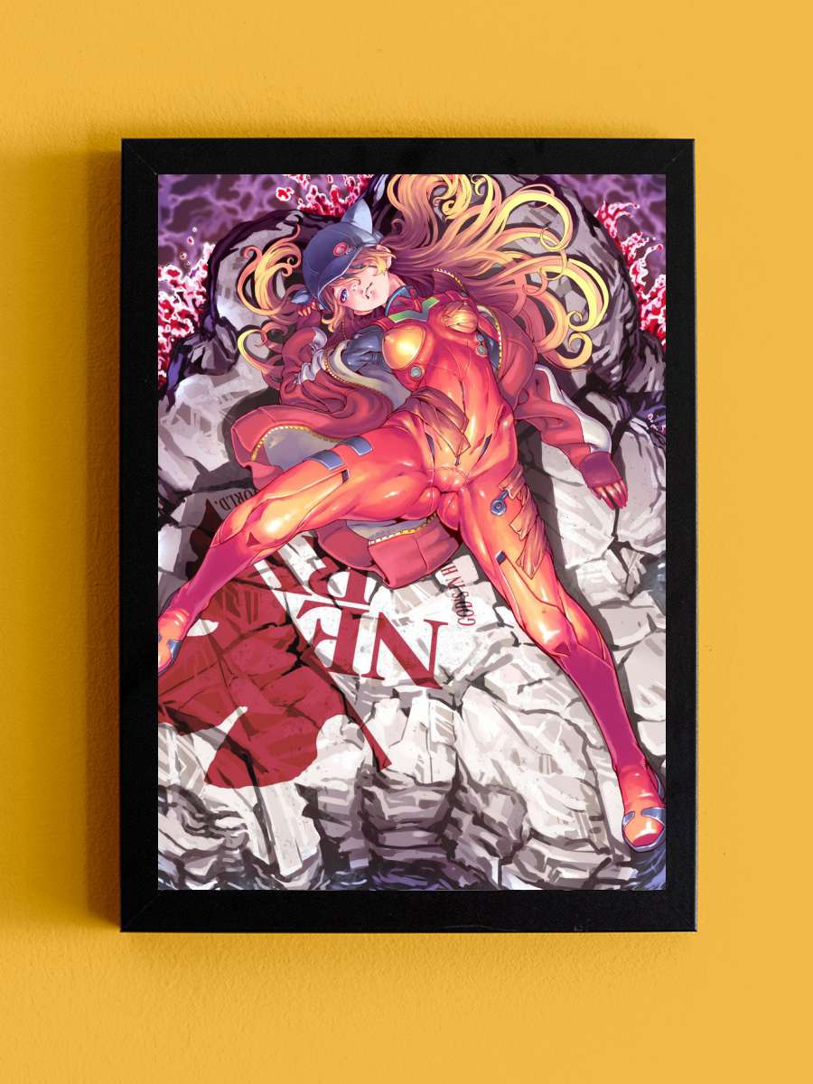 Neon Genesis Evangelion Anime Tablo Siyah Çerçeveli Yüksek Kalite Anime Duvar Poster Tablo - En İyi Fiyatlarla