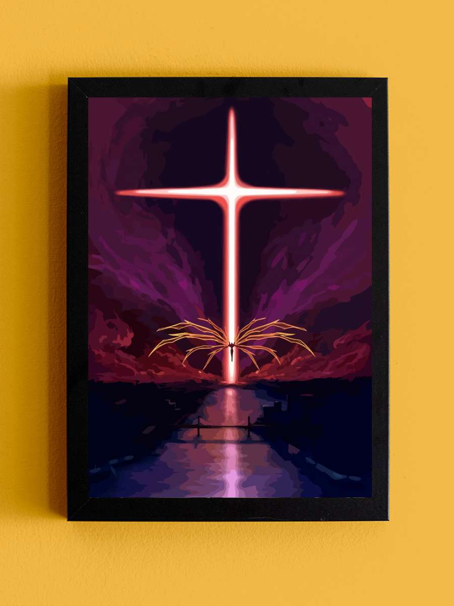 Neon genesis evangelion Anime Tablo Siyah Çerçeveli Yüksek Kalite Anime Duvar Poster Tablo - En İyi Fiyatlarla