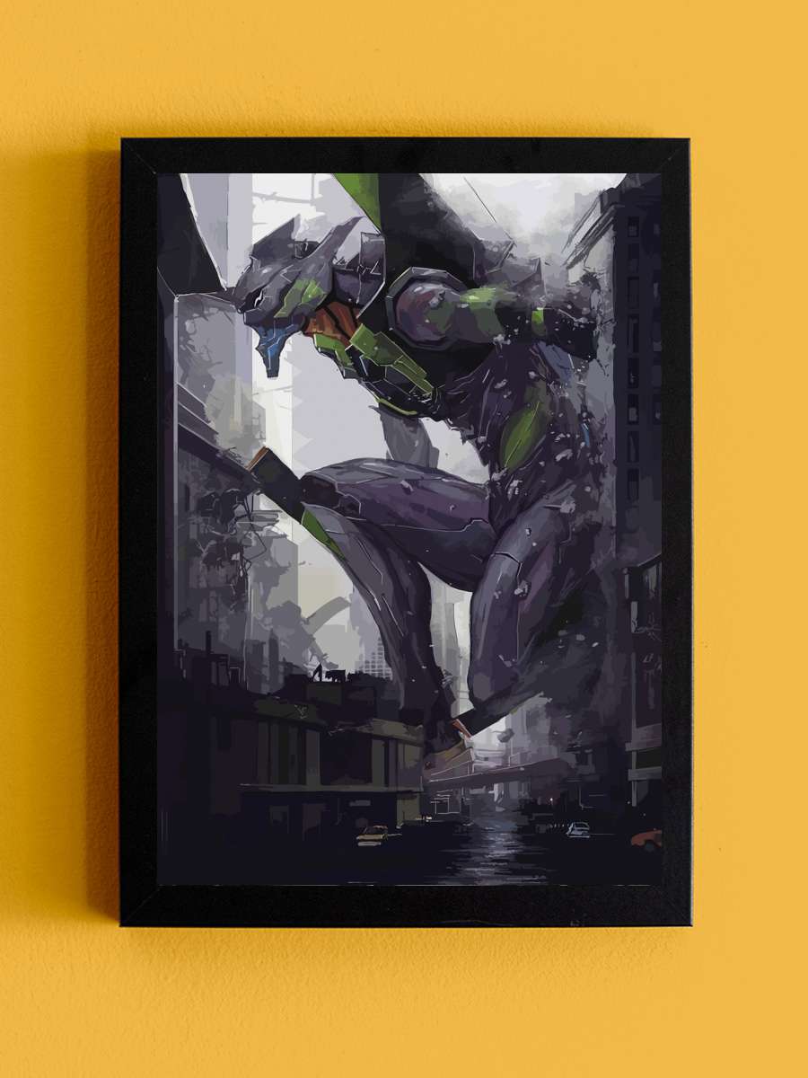 Neon Genesis Evangelion Anime Tablo Siyah Çerçeveli Yüksek Kalite Anime Duvar Poster Tablo - En İyi Fiyatlarla