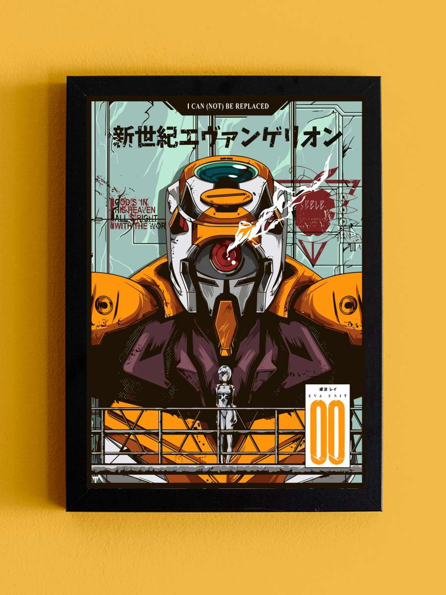 Neon genesis evangelion Anime Tablo Siyah Çerçeveli Yüksek Kalite Anime Duvar Poster Tablo - En İyi Fiyatlarla