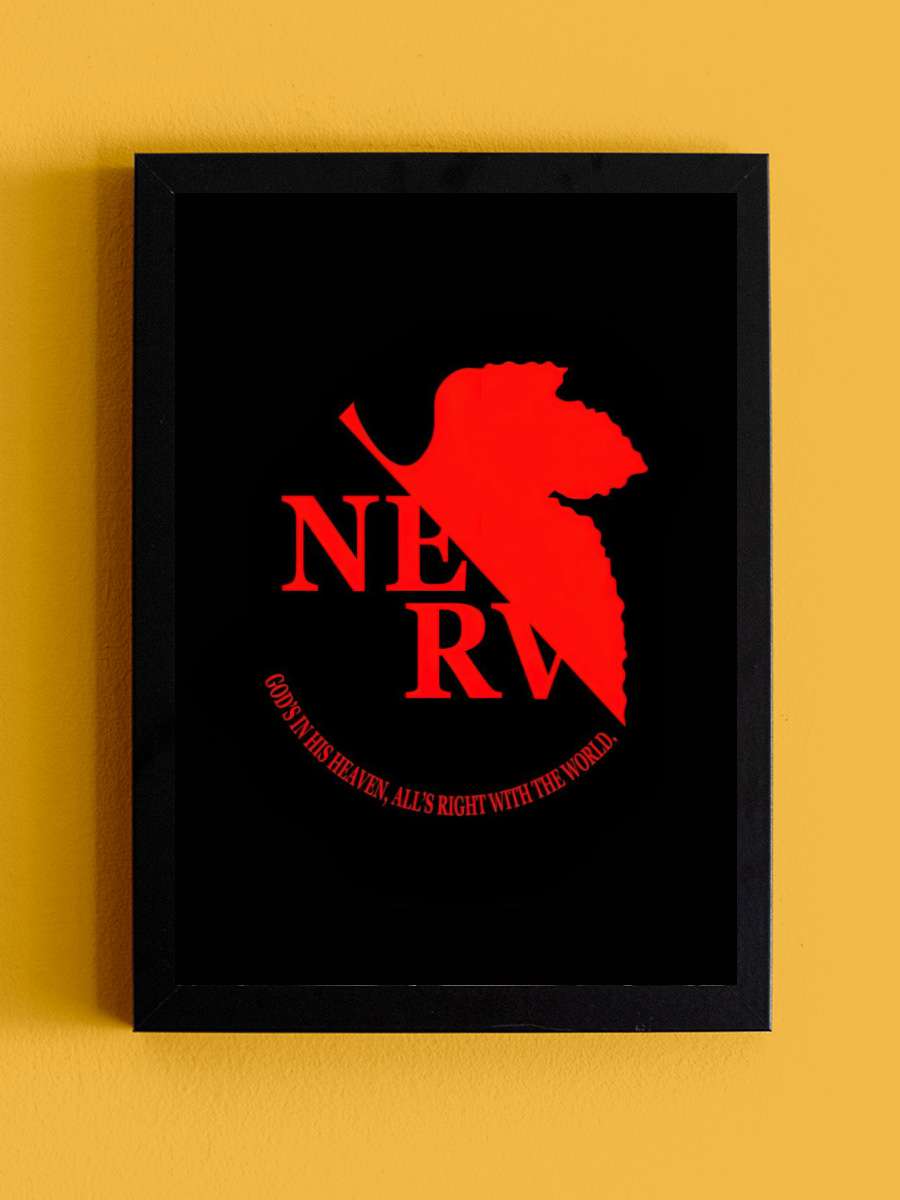 Neon Genesis Evangelion Anime Tablo Siyah Çerçeveli Yüksek Kalite Anime Duvar Poster Tablo - En İyi Fiyatlarla