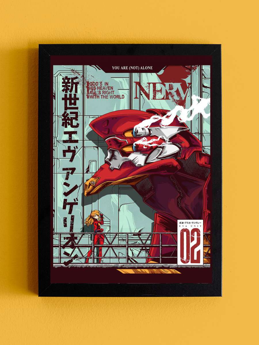 Neon Genesis Evangelion Anime Tablo Siyah Çerçeveli Yüksek Kalite Anime Duvar Poster Tablo - En İyi Fiyatlarla