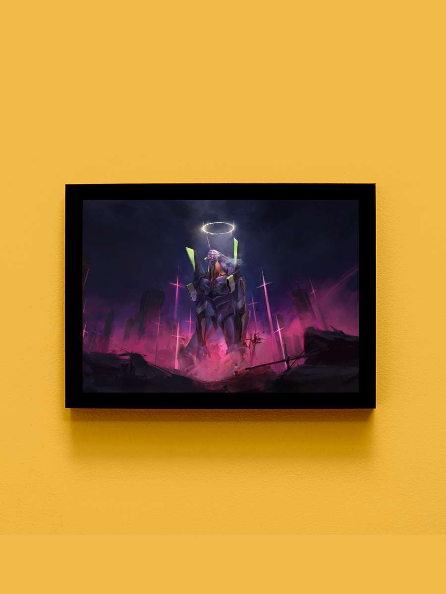 Neon Genesis Evangelion Anime Tablo Siyah Çerçeveli Yüksek Kalite Anime Duvar Poster Tablo - En İyi Fiyatlarla
