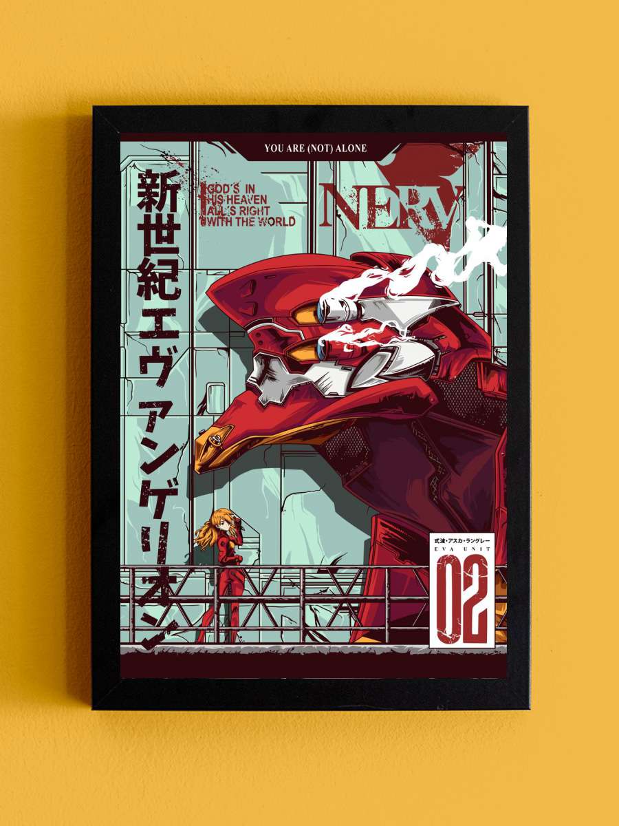 Neon Genesis Evangelion Anime Tablo Siyah Çerçeveli Yüksek Kalite Anime Duvar Poster Tablo - En İyi Fiyatlarla
