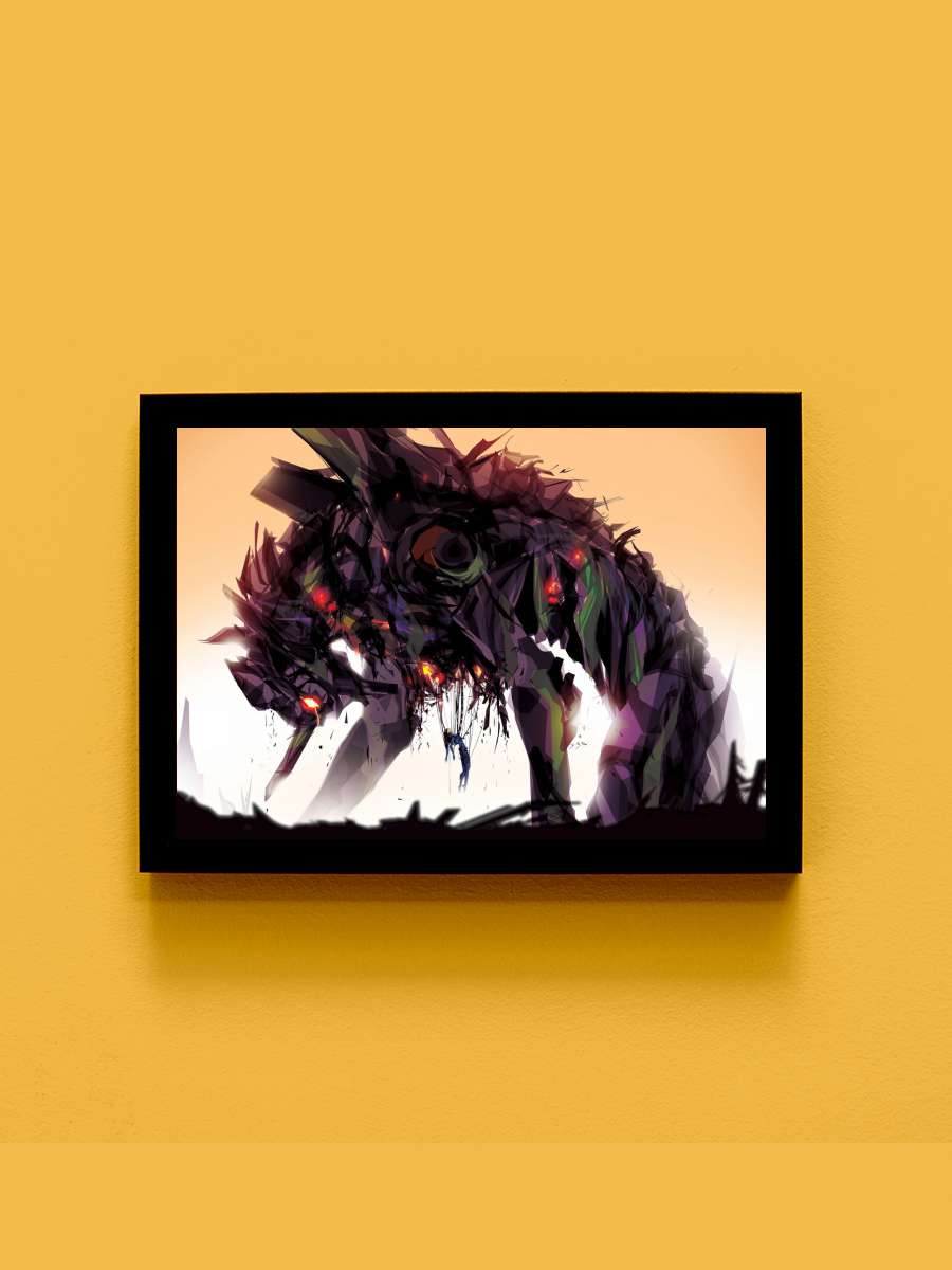 Neon Genesis Evangelion Anime Tablo Siyah Çerçeveli Yüksek Kalite Anime Duvar Poster Tablo - En İyi Fiyatlarla