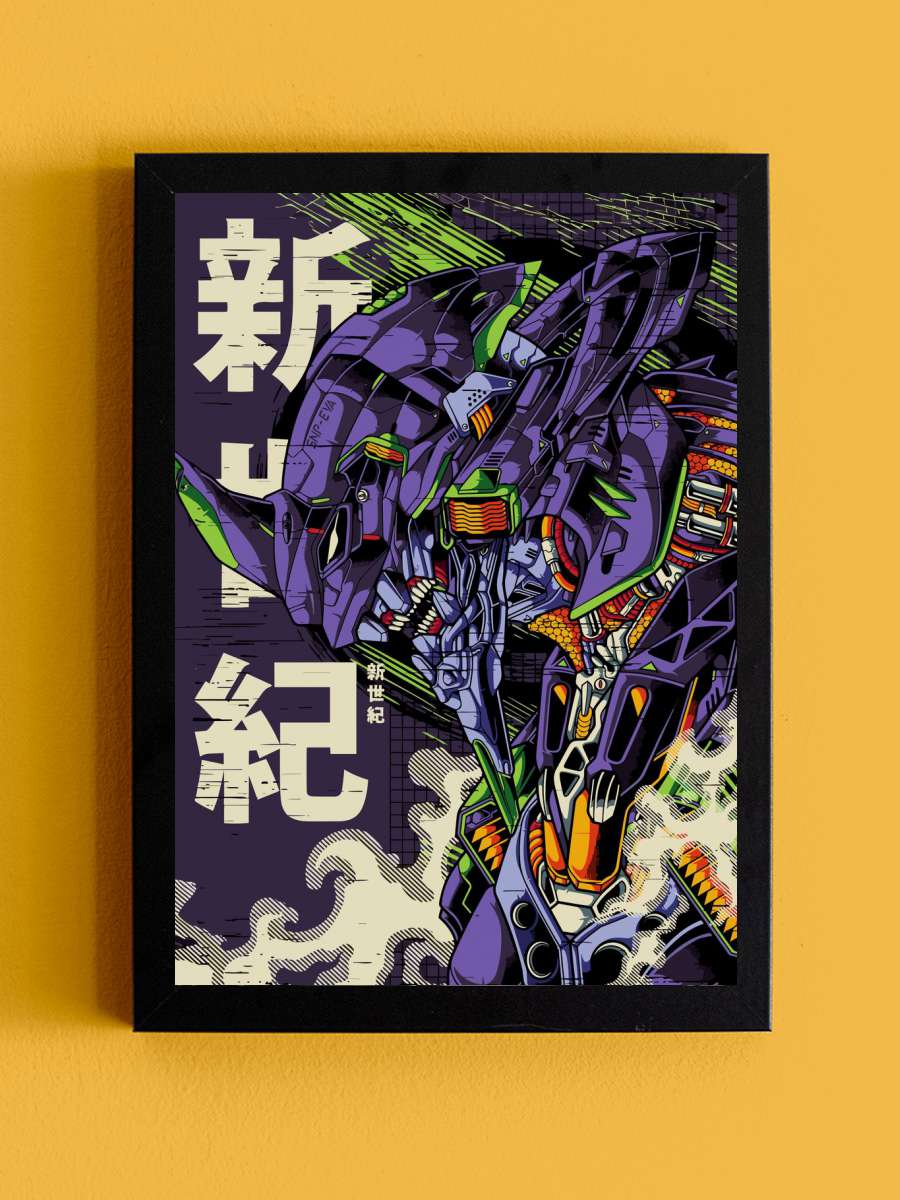 Neon Genesis Evangelion Anime Tablo Siyah Çerçeveli Yüksek Kalite Anime Duvar Poster Tablo - En İyi Fiyatlarla