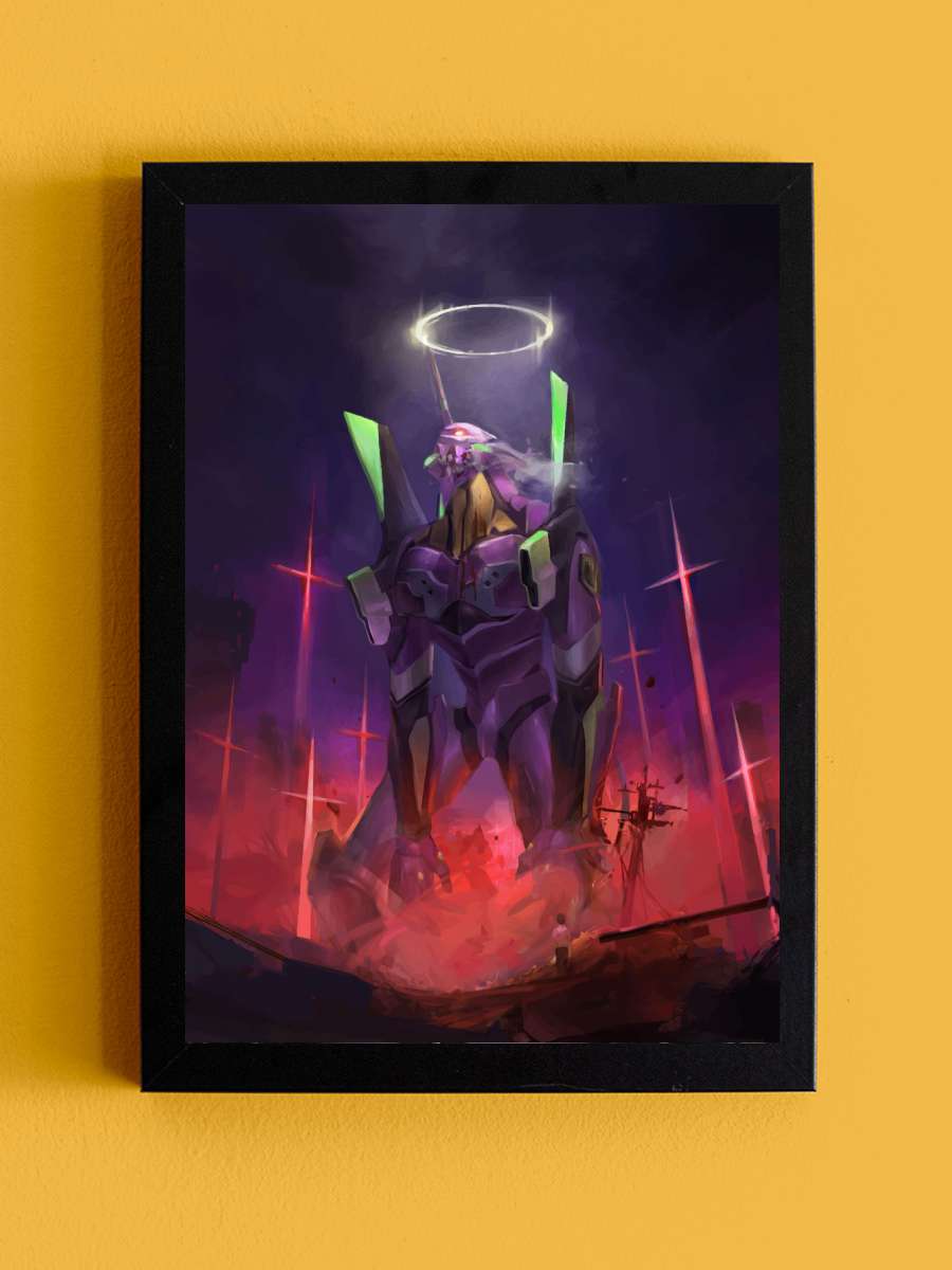 Neon Genesis Evangelion Anime Tablo Siyah Çerçeveli Yüksek Kalite Anime Duvar Poster Tablo - En İyi Fiyatlarla