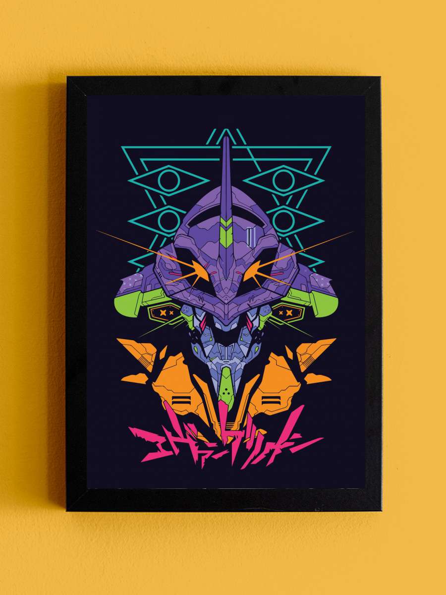 Neon Genesis Evangelion Anime Tablo Siyah Çerçeveli Yüksek Kalite Anime Duvar Poster Tablo - En İyi Fiyatlarla