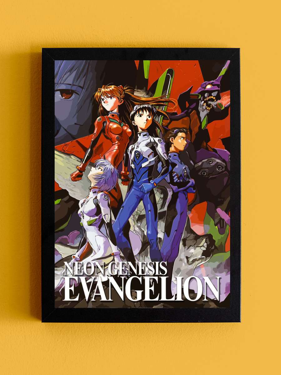 Neon Genesis Evangelion Anime Tablo Siyah Çerçeveli Yüksek Kalite Anime Duvar Poster Tablo - En İyi Fiyatlarla