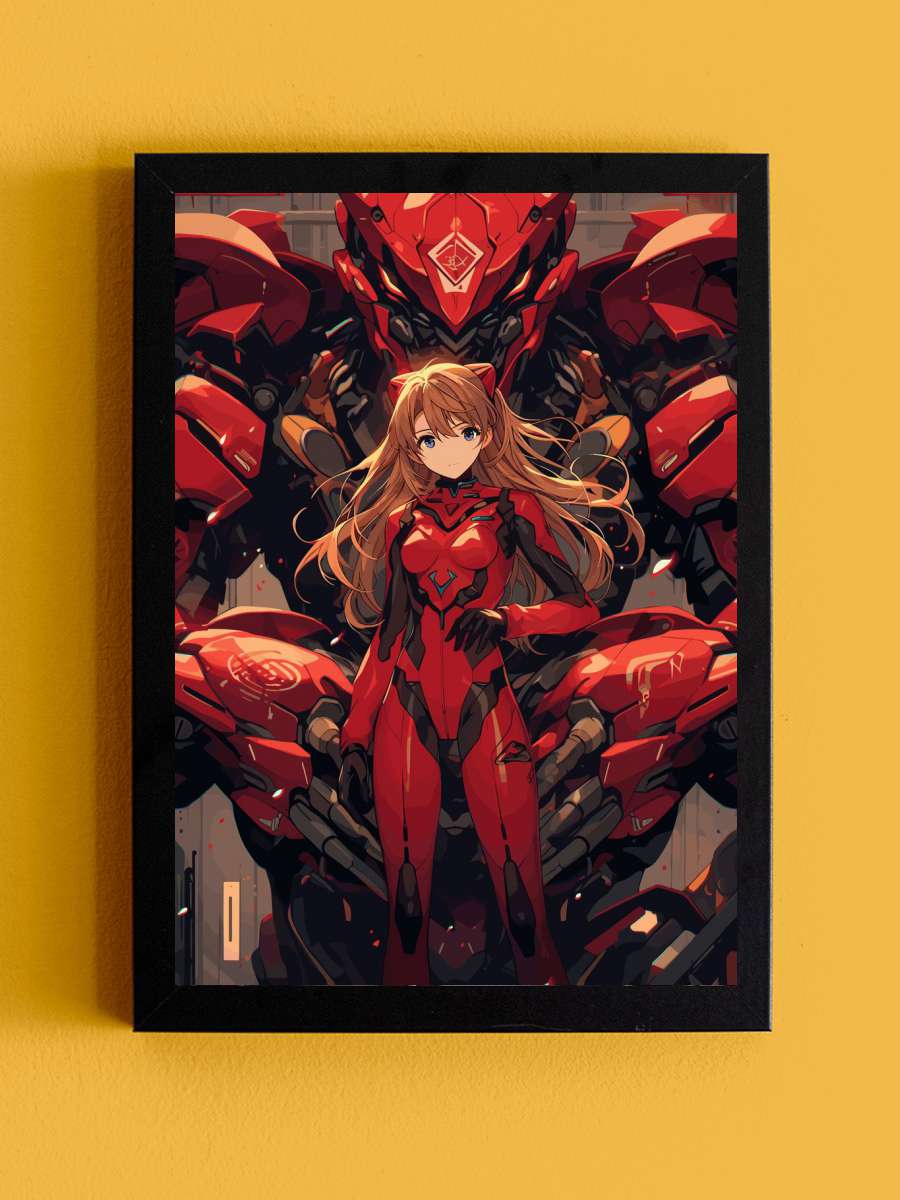 Neon Genesis Icon Asuka Anime Tablo Siyah Çerçeveli Yüksek Kalite Anime Duvar Poster Tablo - En İyi Fiyatlarla