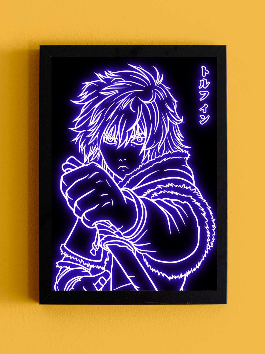 neon thorfinn Anime Tablo Siyah Çerçeveli Yüksek Kalite Anime Duvar Poster Tablo - En İyi Fiyatlarla